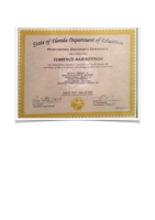Florida Department of Education Educator Certificate