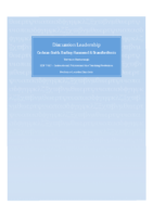 Narinesingh – EDF 7917 – Discussion Leadership