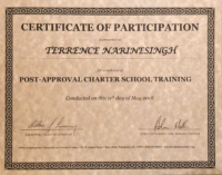 Terrence Narinesingh Post-Approval Charter School Training 2018 Florida Department of Education