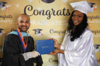 Picture 02 a – Dr. Terrence Narinesingh, Ph.D. at Broward County Public Schools Graduation with graduating senior Jade Green